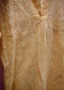 Yellow Lakhnowi Embroidered Kurta