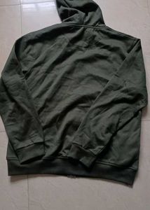 Olive Green Zip Up Hoodie