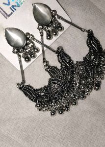 Silver Tone Boho Earrings