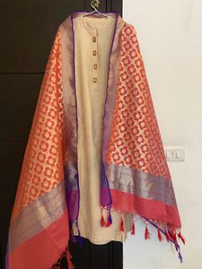 Rakhi Special🧡‼️ Chanderi cotton suit