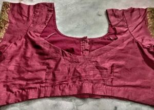 pink colour pure silk Blouse