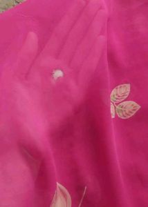 Magenta Georgette Saree