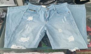 Ripped Wide Leg Jeans