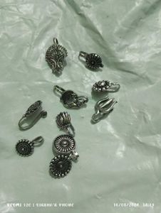 Combo Of 2 Oxidized Silver Nose Pins