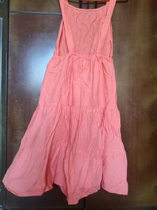 Coral Striped Sundress