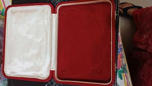 Vintage Red Velvet Jewelry Box