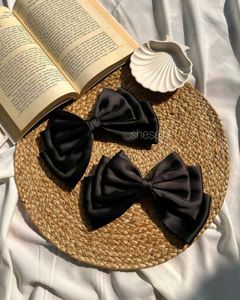 Tripple Layer Satin Bow clip