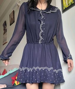 Collared Blue Dress