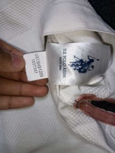 US Polo White Tshirt size M