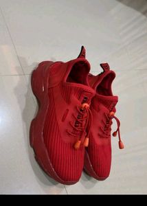 Red Steve Madden Knit Sneakers