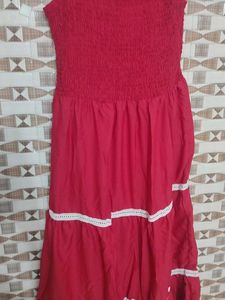 Red Tiered Maxi Dress