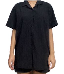 Black Short Sleeve Top
