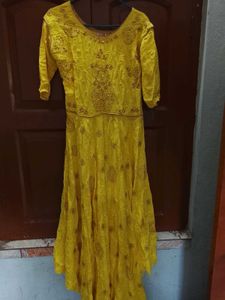 Yellow Embroidered Dress