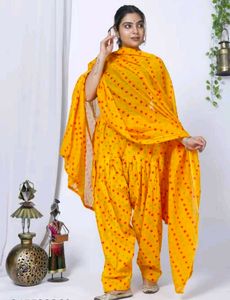 Yellow Polka Dot Salwar Kameez