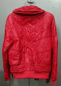 Red Quilted Puffer Jacket