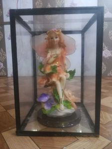 Elegant Fairy Showpiece in a Glass Display Box.