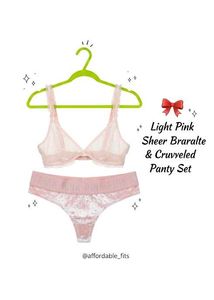 Pink Sheer Lingerie Set 💞