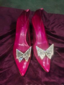 Pink Butterfly Heels