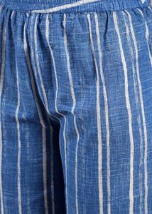 Blue Printed Kurta with Pants