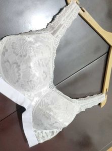 Off White Bra Floral Net Design For 38 D Bust