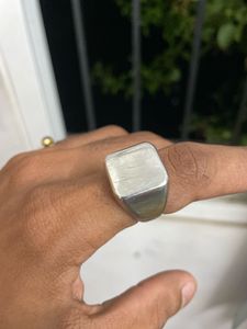 Square Silver Statement Ring