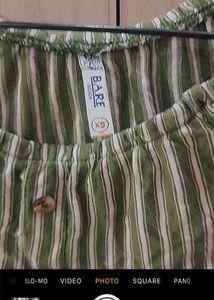 Causual dark green crop top