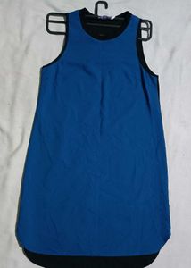 Blue &amp; Black Colour One Piece Dress