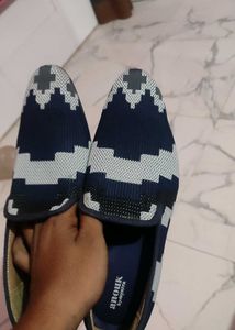 Stylish Navy Blue Ballerinas UK 43