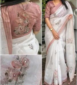 Floral Hand Painted Saree