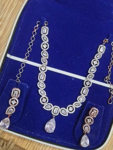 Zircon Necklace Set With CZ Stones