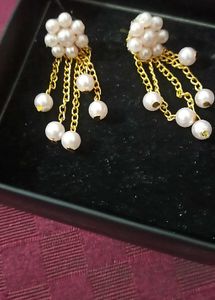 Handmade Elegant Pearl Drop Earrings