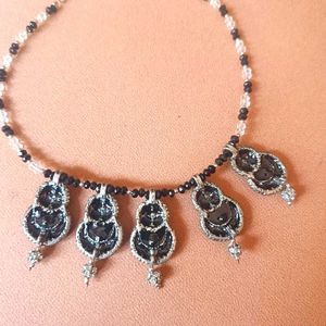 Elegant oxidised choker Necklace