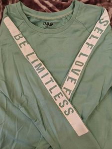 Cyan Blue Sweatshirt With Gen Z Arm Design
