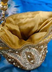 Golden Embellished Potli