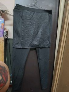 Black Skirted Leggings