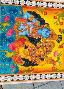 Krishna And Radha Kerala Mural Painting