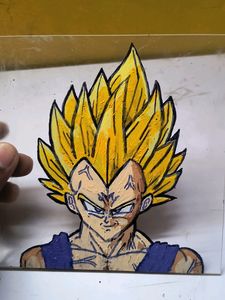 Vegeta Glass Painting