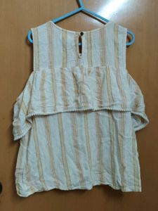 Striped Cold Shoulder Top