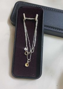 Pure Silver Sterling Citrine Pendant Necklace
