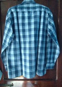 Blue Formal Men&#39;s Shirt With Front Pocket