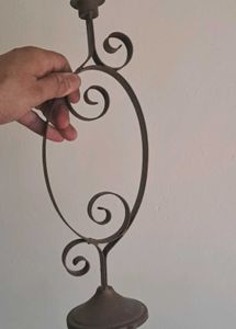 Vintage Iron Metal Candle Stand.