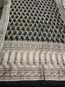 Vintage Black & Silver Banarasi Silk Saree