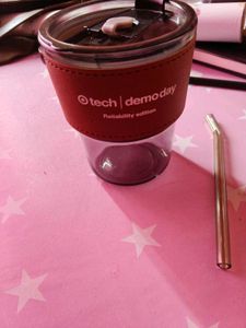 glass sipper mug with a Lid &amp; Straw