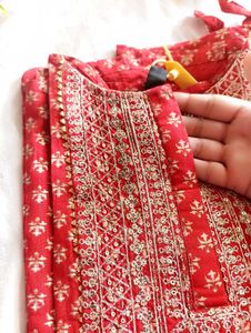 Red Kurta Set