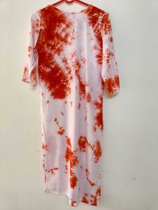 Orange Tie-Dye Kurta