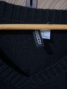 Black knit cardigan