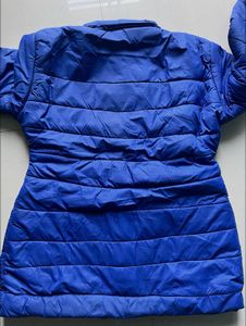 Blue  Jacket for winter With Cap