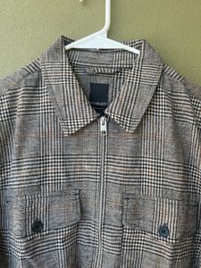 H&amp;M Plaid Zip-Up Jacket