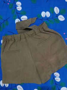Brown Casual Shorts From Mango.