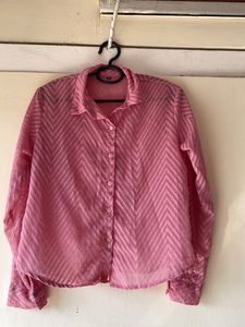 Sheer pink Shirt